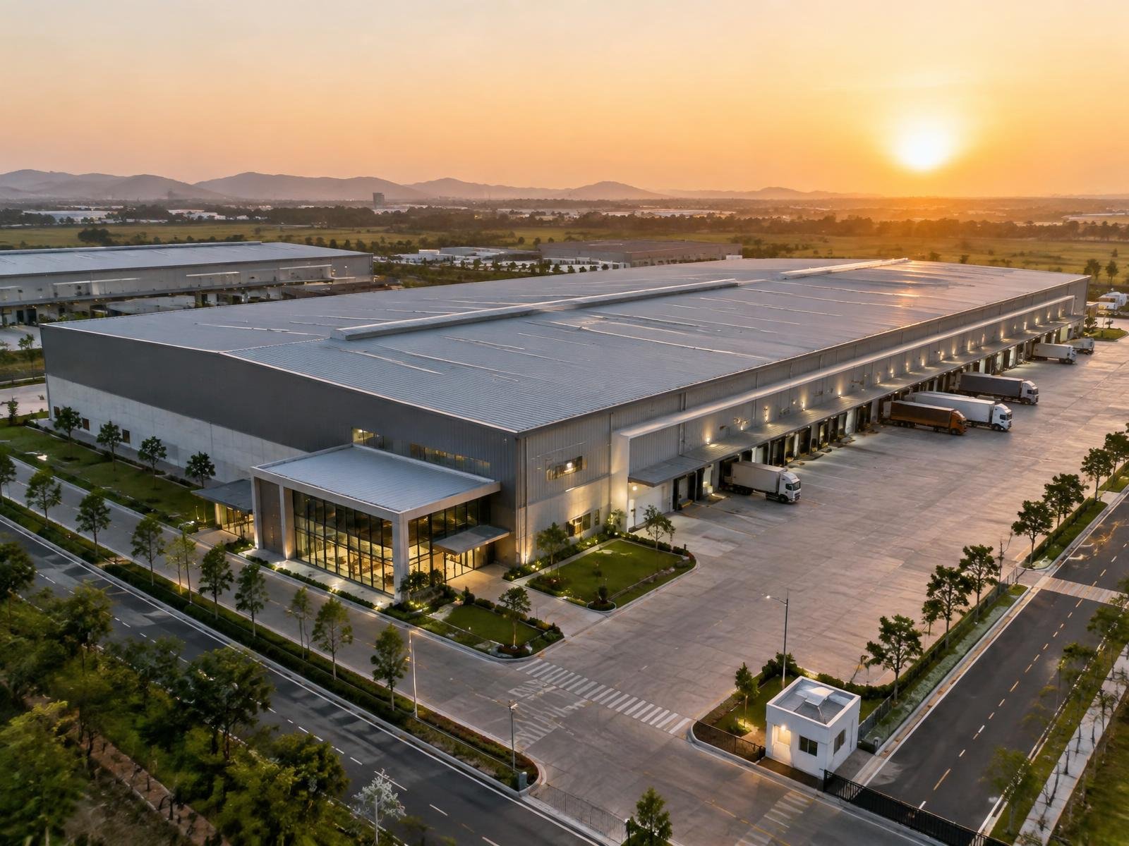 Large-span logistics facility